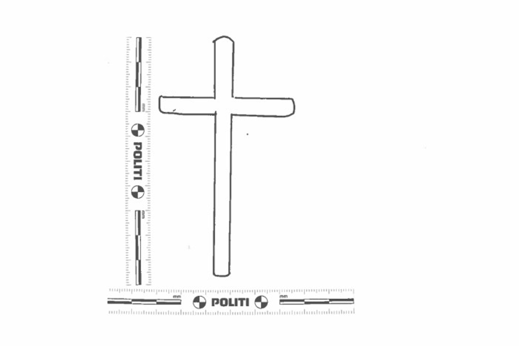 Bødskovs tegning af gerningsmandens tatovering.