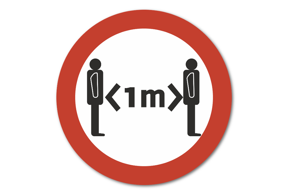 Hold minimum 1 meters afstand.
