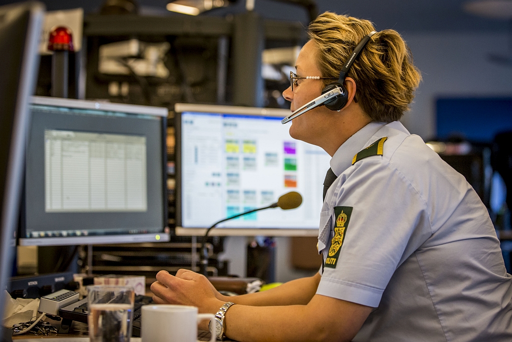 Det var torsdag aften ikke muligt at ringe 112 på Fyn og store dele af Sjælland. Foto: Rigspolitiet.