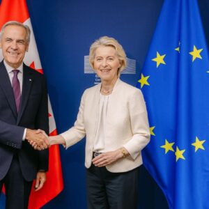 Canadas premierminister Mark Carney og formand for Europa-Kommissionen Ursula von der Leyen