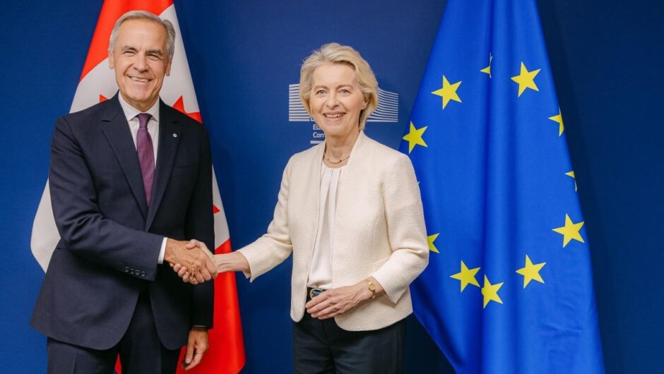 Canadas premierminister Mark Carney og formand for Europa-Kommissionen Ursula von der Leyen